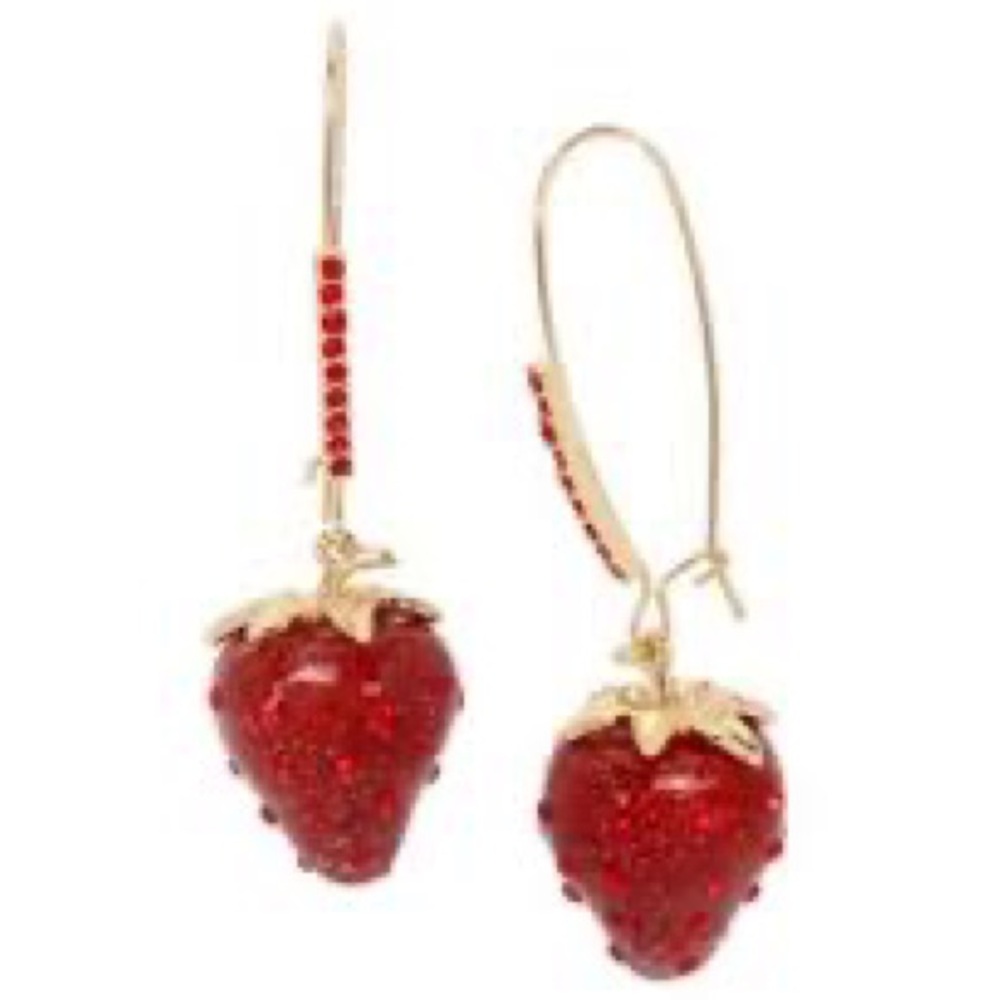 Betsey johnson Strawberry Drop Earrings - Red Strawberry Dangle Earrings